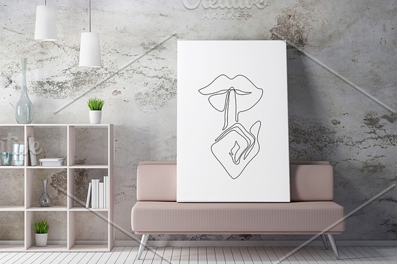 One Line Art Print in Illustrations - product preview 1