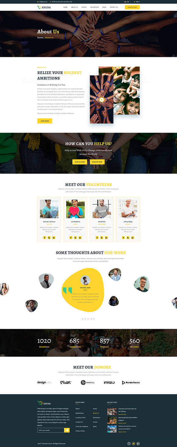 KHUDA Non-Profit PSD Template in Landing Page Templates - product preview 1