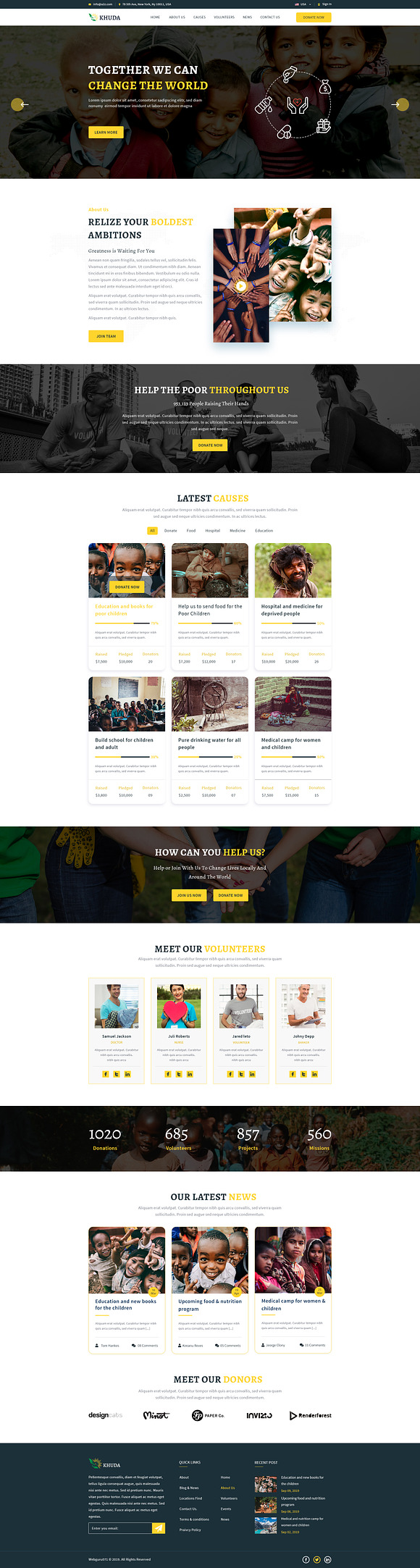 KHUDA Non-Profit PSD Template in Landing Page Templates - product preview 2