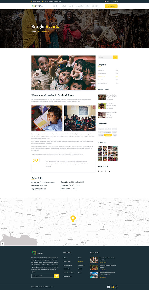 KHUDA Non-Profit PSD Template in Landing Page Templates - product preview 8