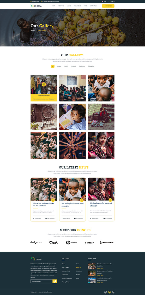 KHUDA Non-Profit PSD Template in Landing Page Templates - product preview 11