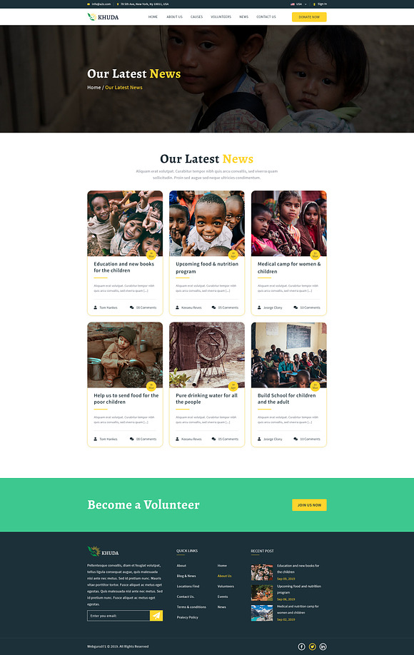 KHUDA Non-Profit PSD Template in Landing Page Templates - product preview 12