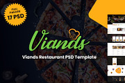 Viands Restaurant PSD Template