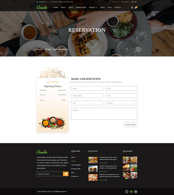 Viands Restaurant PSD Template in Landing Page Templates - product preview 5
