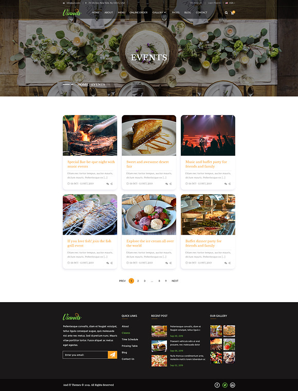 Viands Restaurant PSD Template in Landing Page Templates - product preview 7