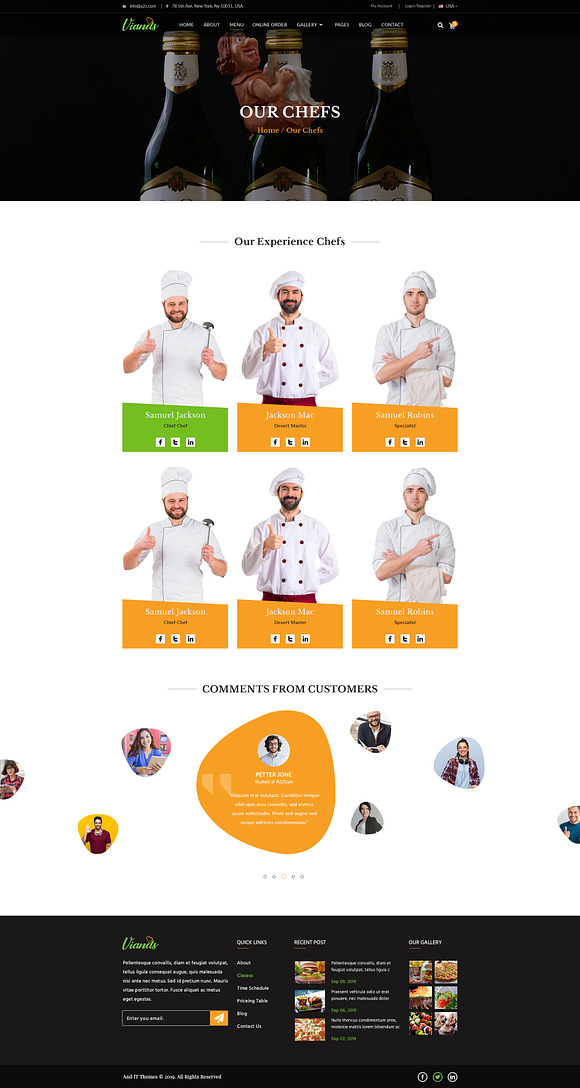 Viands Restaurant PSD Template in Landing Page Templates - product preview 10
