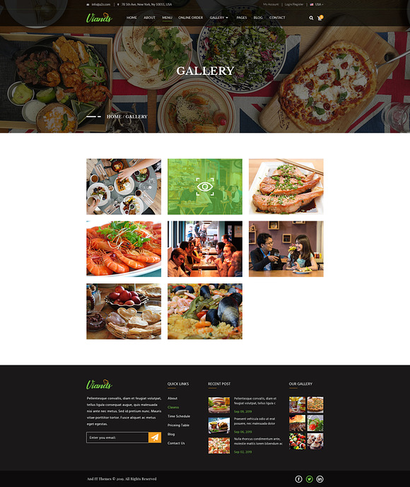 Viands Restaurant PSD Template in Landing Page Templates - product preview 11
