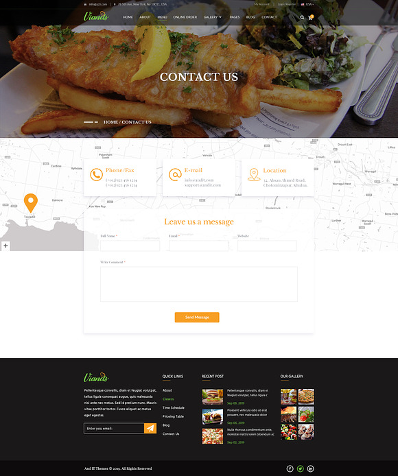 Viands Restaurant PSD Template in Landing Page Templates - product preview 12