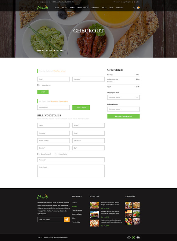 Viands Restaurant PSD Template in Landing Page Templates - product preview 15