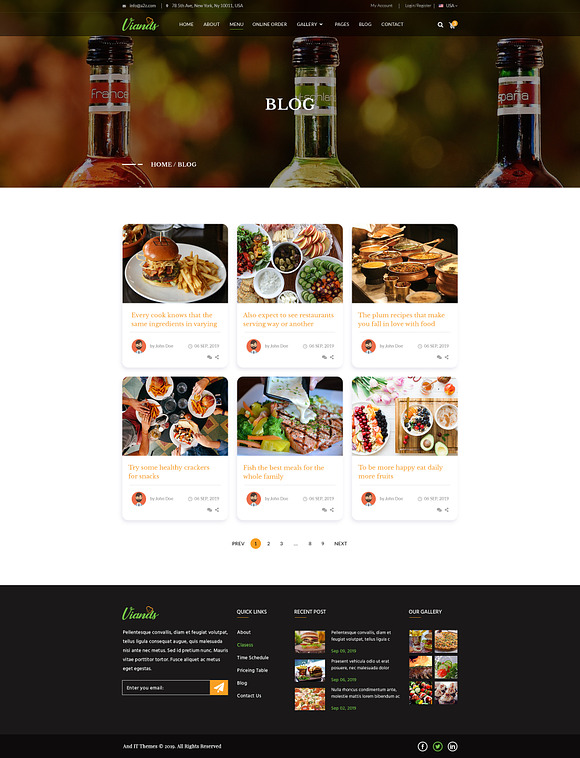 Viands Restaurant PSD Template in Landing Page Templates - product preview 16