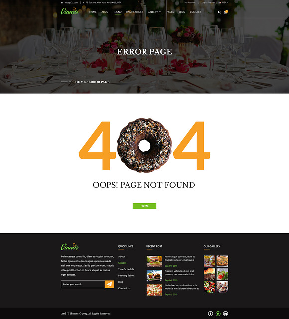 Viands Restaurant PSD Template in Landing Page Templates - product preview 19