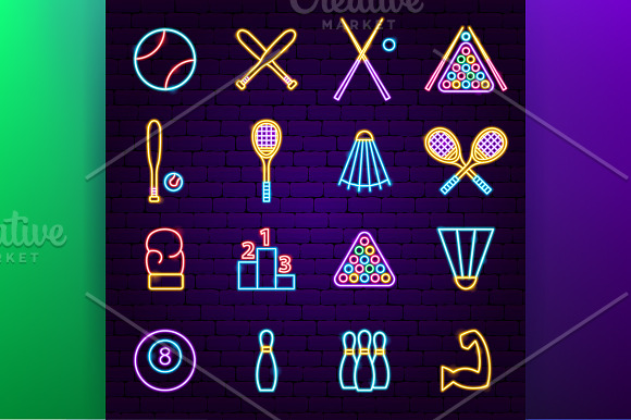 Fitness Neon in Icons - product preview 2