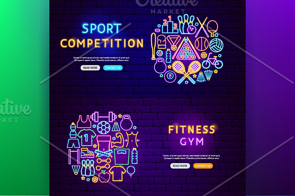 Fitness Neon in Icons - product preview 5