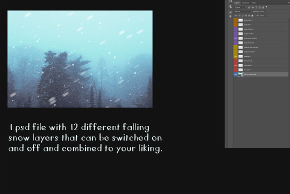 Falling Snow Overlays in Textures - product preview 3