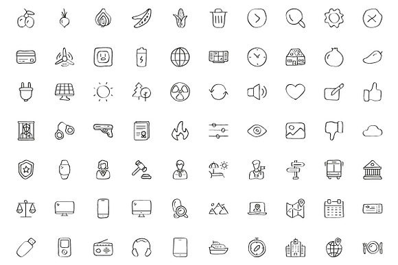 Hand Drawn Sketching in Hand Drawn Icons - product preview 1