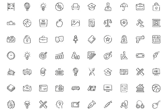 Hand Drawn Sketching in Hand Drawn Icons - product preview 3