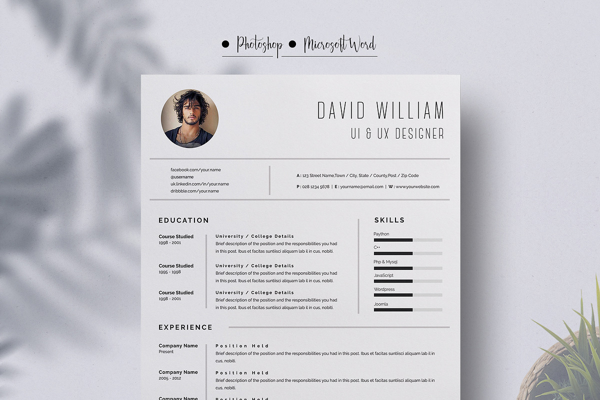 Resume & Cover Letter Template in Resume Templates - product preview 8