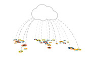 People connected In Cloud