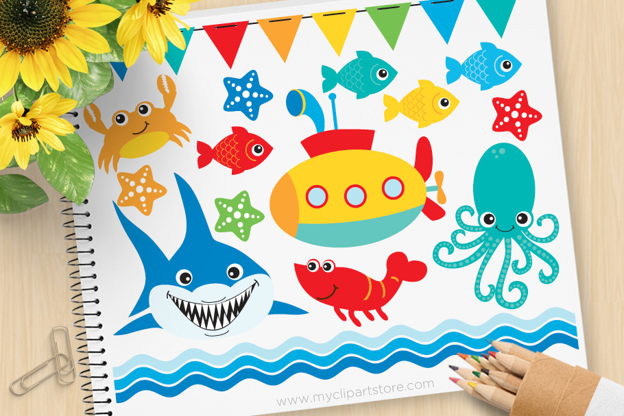 Under the Sea (#2) Clipart + SVG