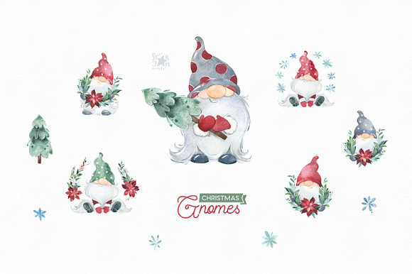 Christmas Gnomes. Winter Collection in Illustrations - product preview 1