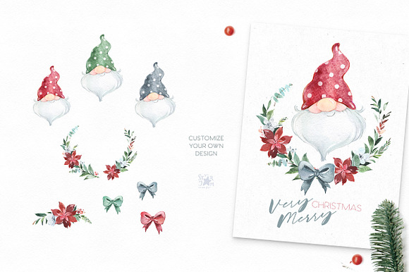 Christmas Gnomes. Winter Collection in Illustrations - product preview 6