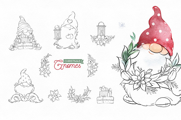 Christmas Gnomes. Winter Collection in Illustrations - product preview 7