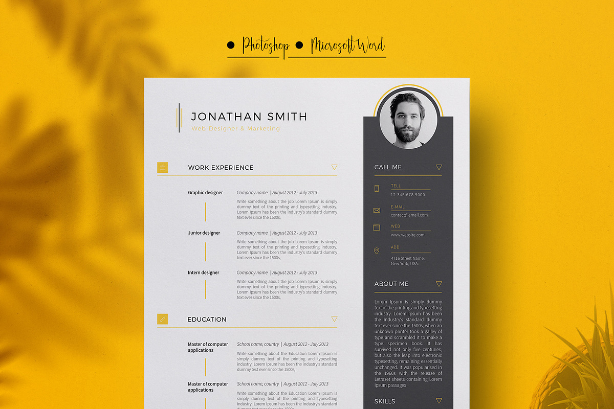 Resume template in Resume Templates - product preview 8