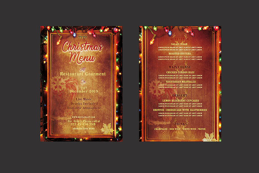 Christmas Menu in Flyer Templates - product preview 8
