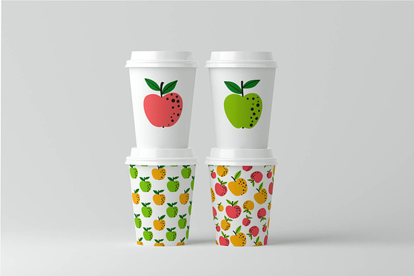 Apple fruit pattern illustration in Patterns - product preview 2