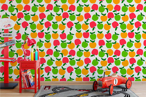 Apple fruit pattern illustration in Patterns - product preview 6