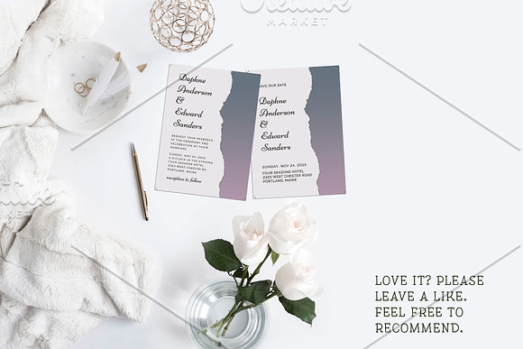 Torn Paper Wedding Suite in Wedding Templates - product preview 1