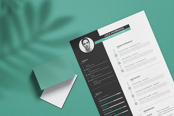 One Page Resume Template in Resume Templates - product preview 4