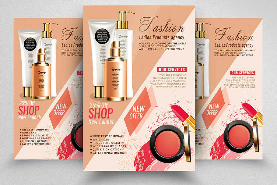 Beauty Make-up / Cosmetic Flyer in Flyer Templates - product preview 8