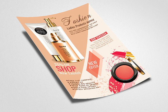 Beauty Make-up / Cosmetic Flyer in Flyer Templates - product preview 1