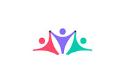 family people logo vector icon