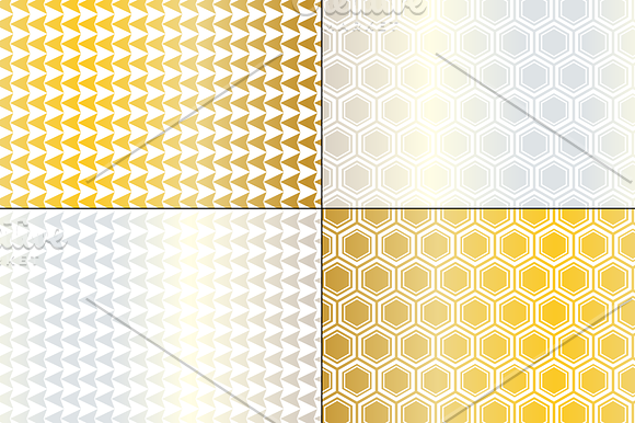 Seamless Silver & Gold Mod Patterns in Patterns - product preview 5
