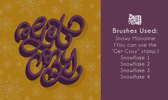 Enchanted Winter Procreate Lettering in Add-Ons - product preview 4