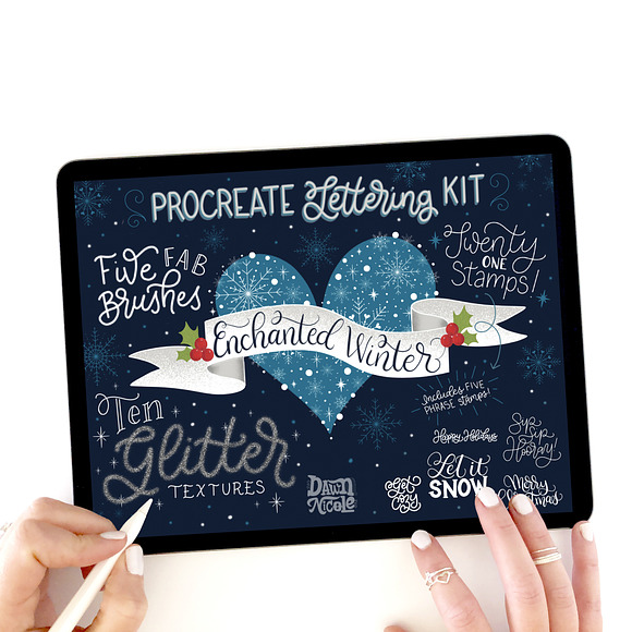 Enchanted Winter Procreate Lettering in Add-Ons - product preview 11