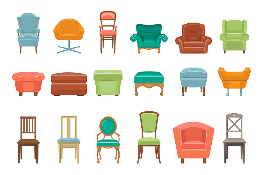 Chairs vector illustration in Illustrations - product preview 8