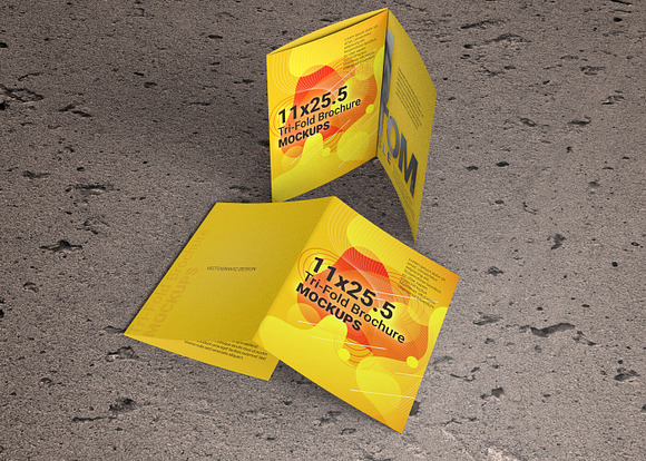 11×25.5 Tri-Fold Brochure Mockup in Print Mockups - product preview 7