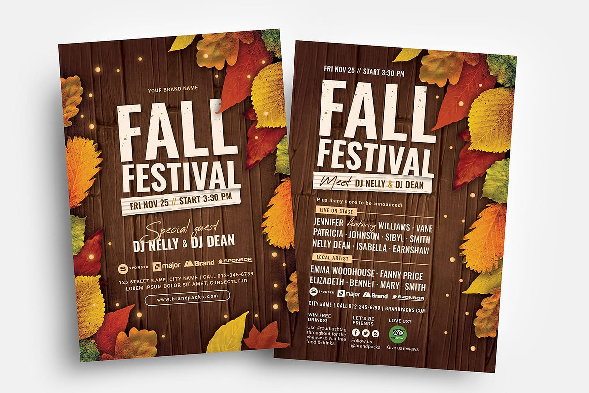 Fall Festival Flyers in Flyer Templates - product preview 8