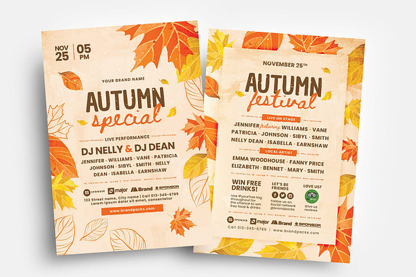 Autumn Fall Flyer Templates