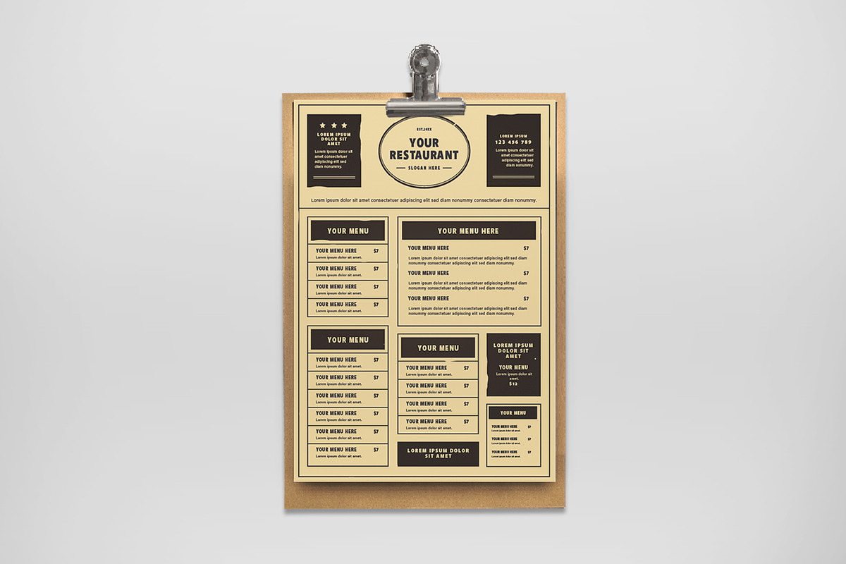 Vintage Menu in Flyer Templates - product preview 8