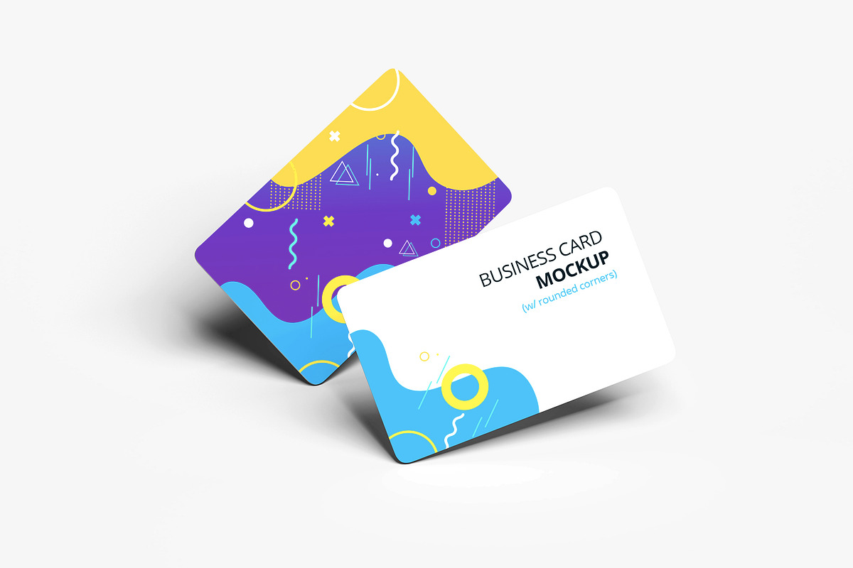 Business Card Mockup (Round Corners) in Branding Mockups - product preview 8