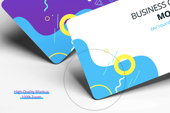 Business Card Mockup (Round Corners) in Branding Mockups - product preview 1