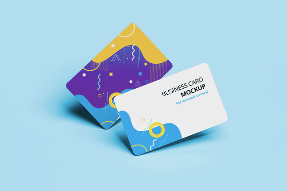 Business Card Mockup (Round Corners) in Branding Mockups - product preview 2