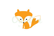 Cute Orange Fox Vector