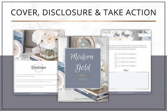 eBook Template Canva | InDesign Gold in Magazine Templates - product preview 3