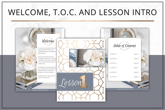 eBook Template Canva | InDesign Gold in Magazine Templates - product preview 4