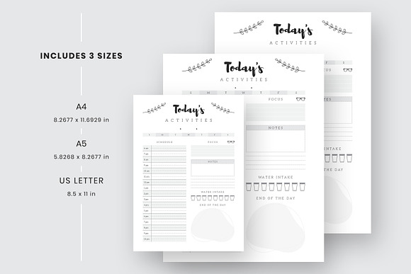 Daily Activities Sheet in Stationery Templates - product preview 1
